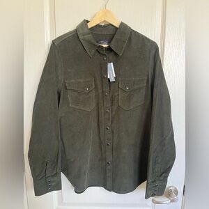 Women’s New with Tags Pendleton Corduroy Gambler Shirt in Green